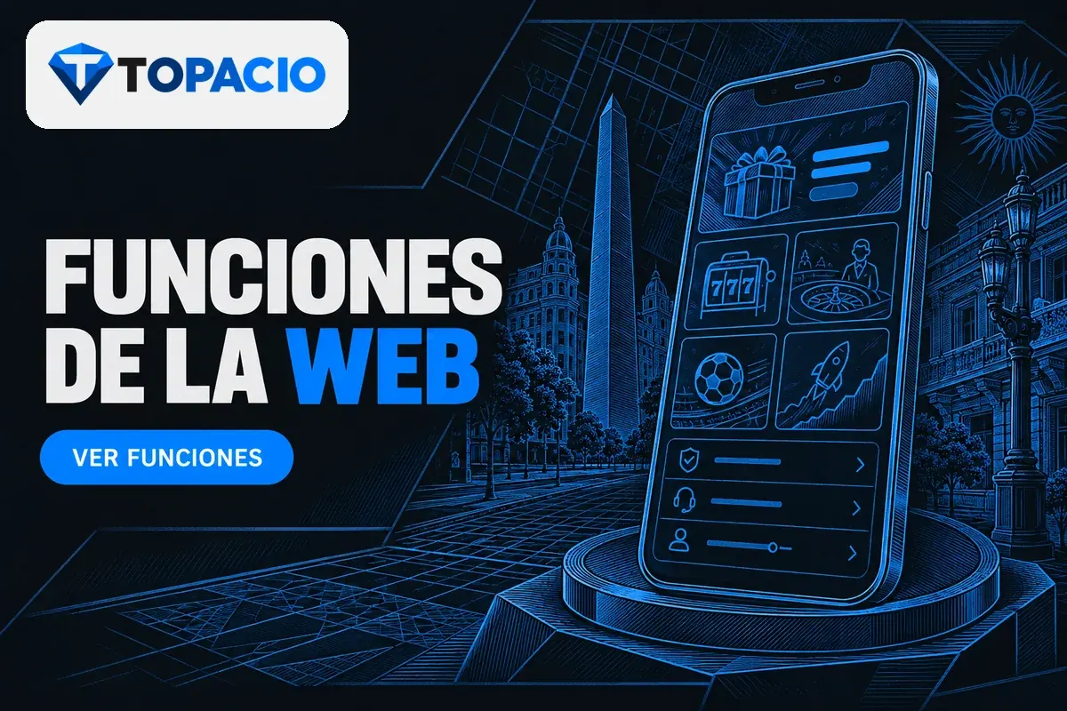 Pantalla móvil con categorías, bonos y herramientas de cuenta
