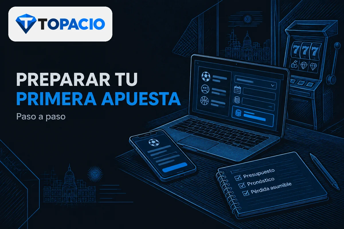 Computadora con apuesta sin confirmar y lista de preparación.