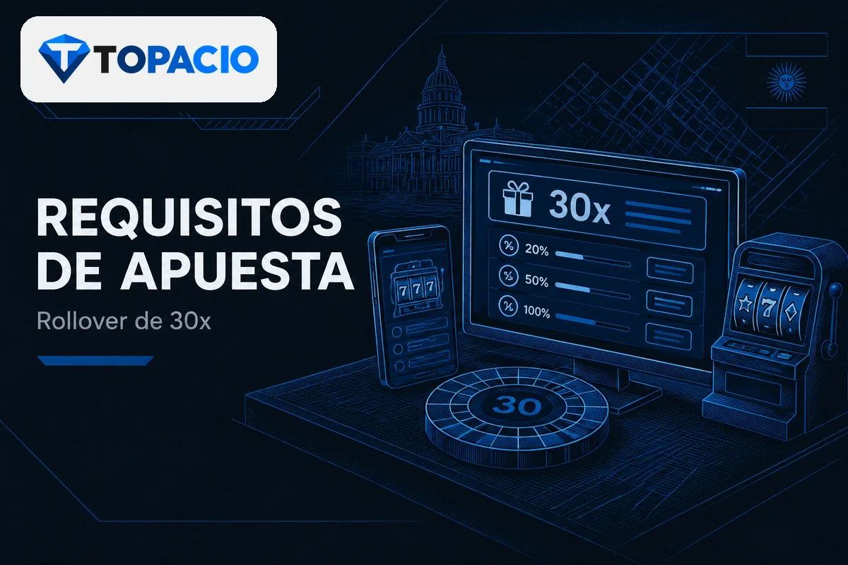 Pantalla con requisito de apuesta 30x y contador segmentado.