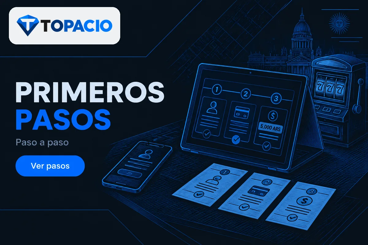Pantalla con registro, medio de pago y primer depósito mínimo.