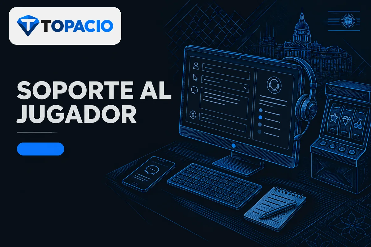 Computadora con formulario de soporte, auriculares y nota del problema.