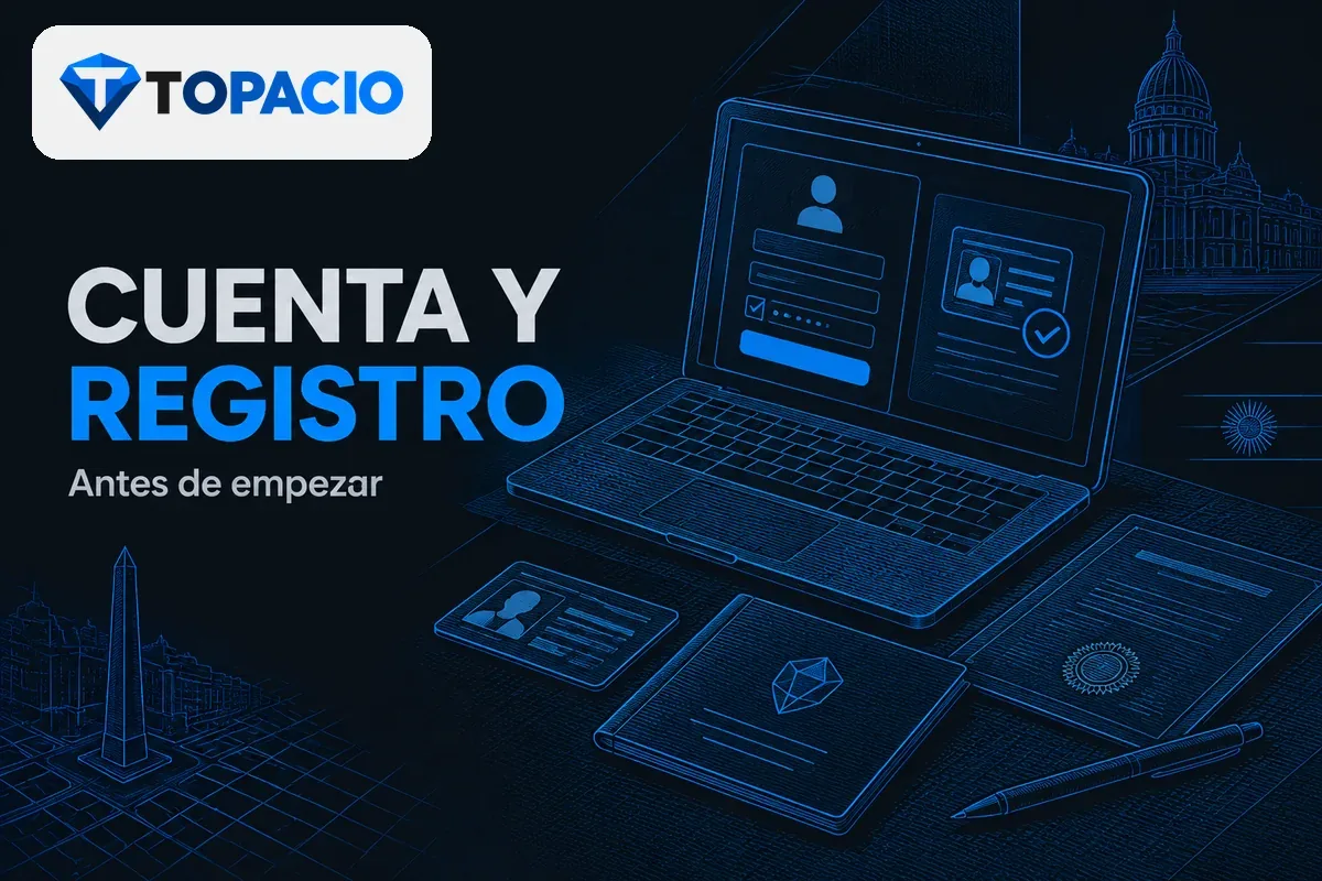 Computadora con formulario de registro, identificación y documentos de licencia