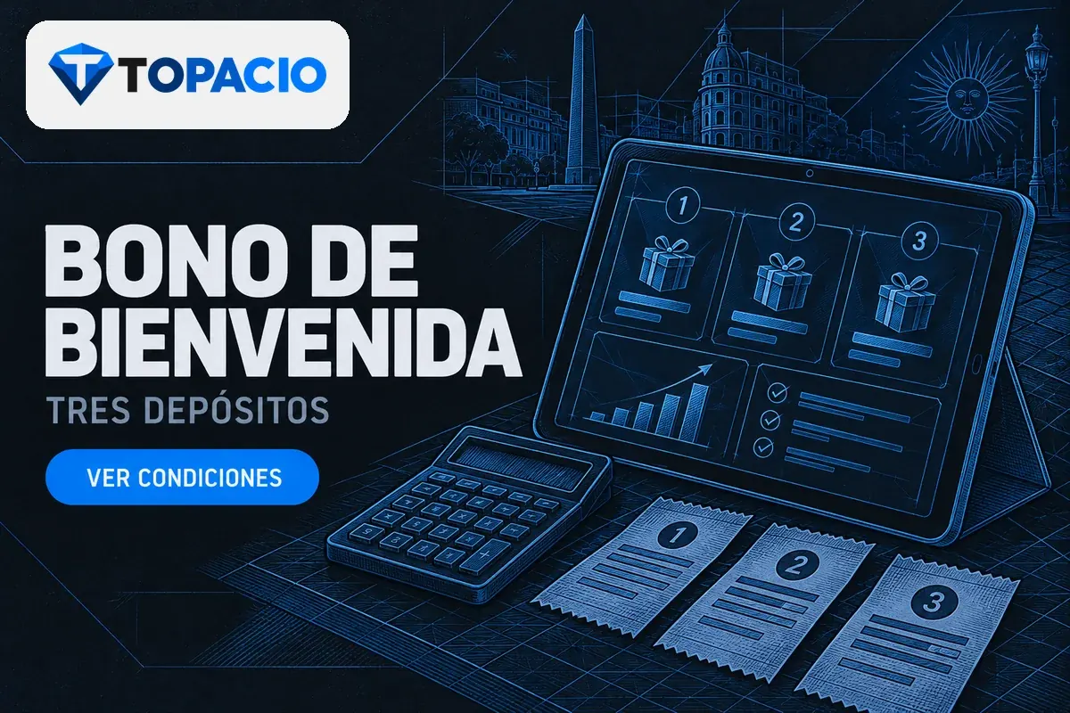 Tablet con bono dividido en tres depósitos y calculadora