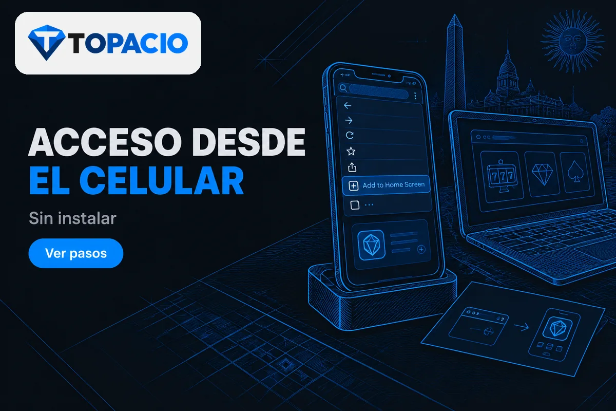 Celular con navegador y opción para crear un acceso directo