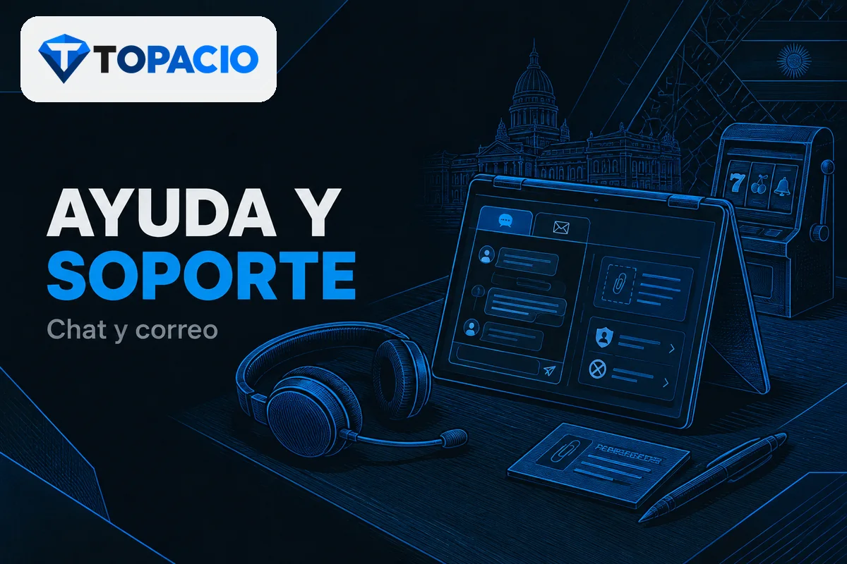 Pantalla de soporte con chat, correo y límites personales
