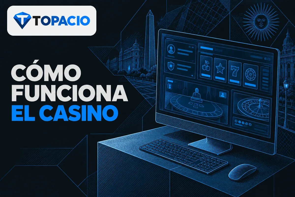 Computadora con información del operador y formatos de entretenimiento.