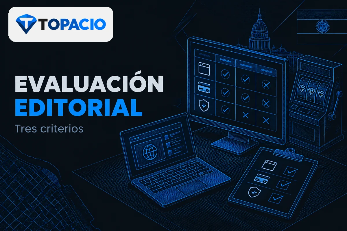 Escritorio editorial con evaluación del navegador, pagos y verificación.
