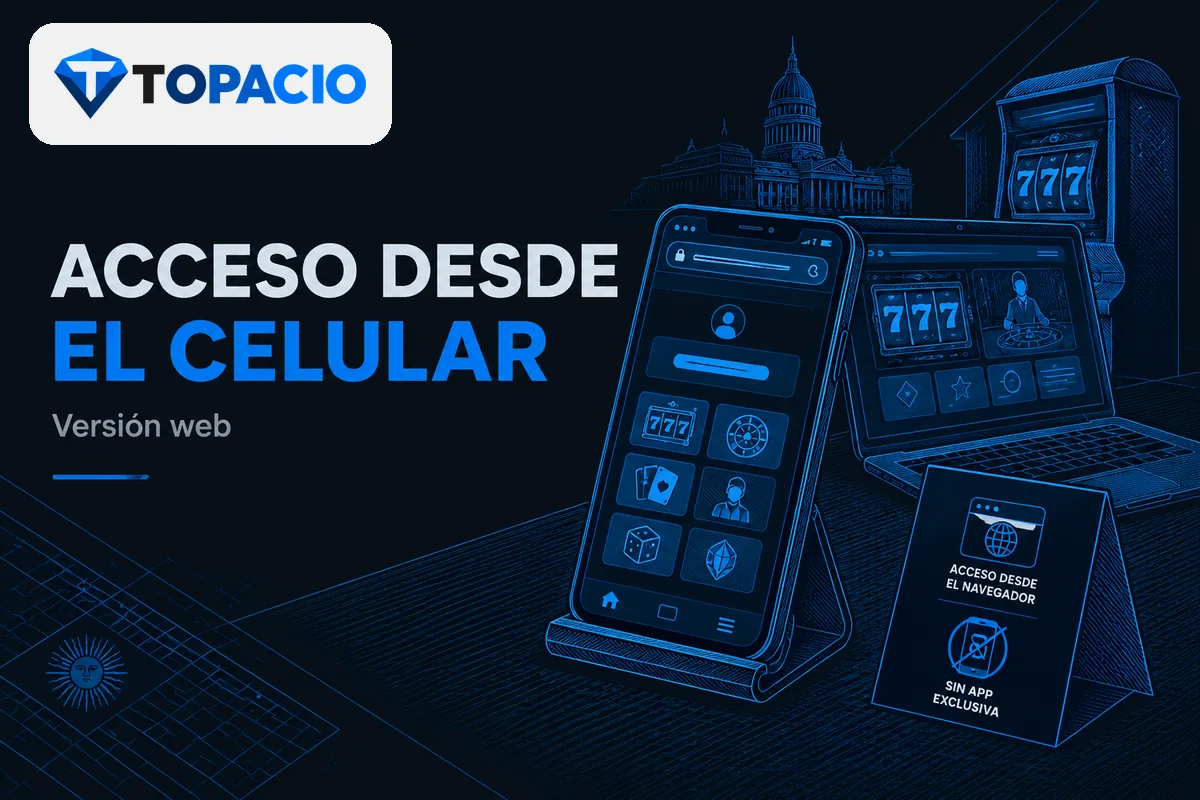 Celular con acceso al sitio desde el navegador móvil